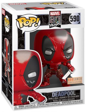 Figurine Funko Pop Marvel 80 ans #590 Deadpool - Métallique