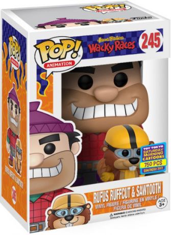 Figurine Funko Pop Hanna-Barbera #245 Rufus Ruffcut & Sawtooth (Les Fous du volant)