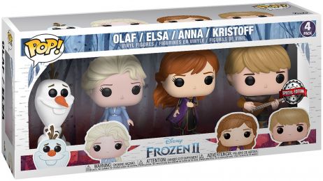Figurine Funko Pop La Reine des Neiges II [Disney] #0 Olaf, Elsa, Anna & Kristoff - 4 pack