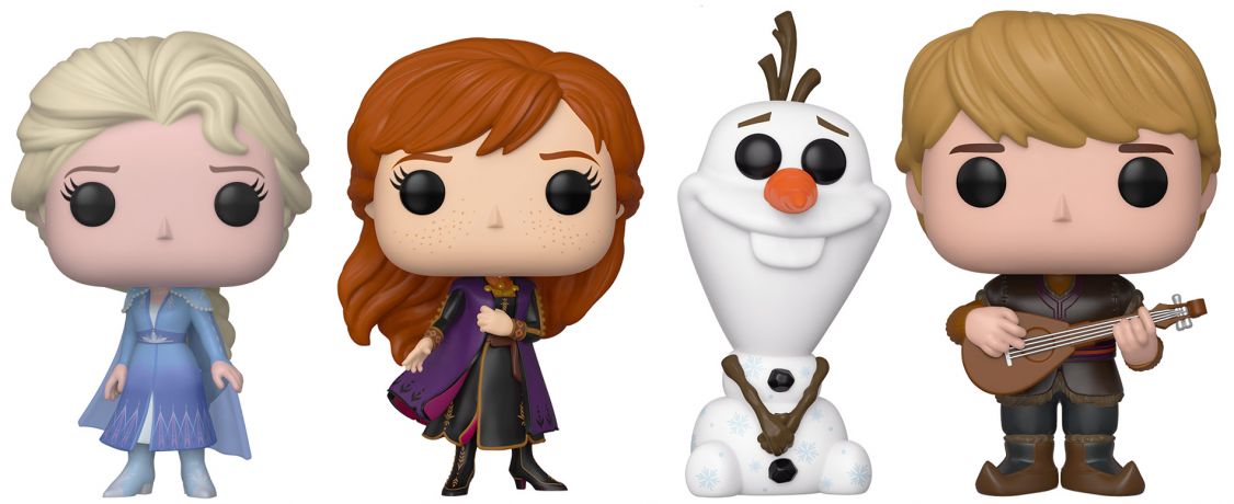 Figurine Pop La Reine des Neiges II [Disney] pas cher : Olaf, Elsa, Anna &  Kristoff - 4 pack