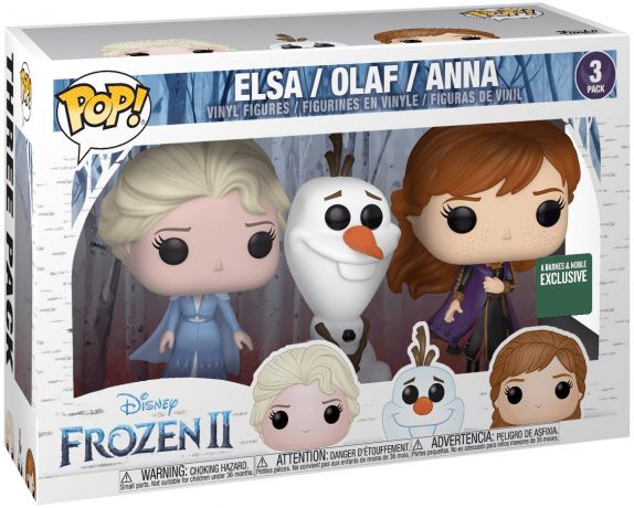 Figurine Funko Pop La Reine des Neiges II [Disney] Elsa, Olaf & Anna - 3 pack
