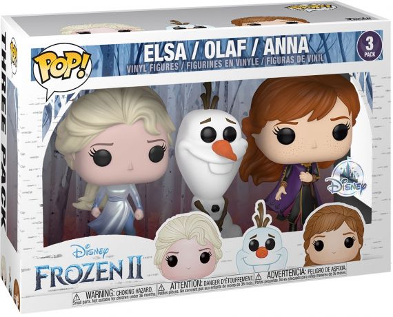 Figurine Funko Pop La Reine des Neiges II [Disney] Elsa, Olaf & Anna - 3 pack
