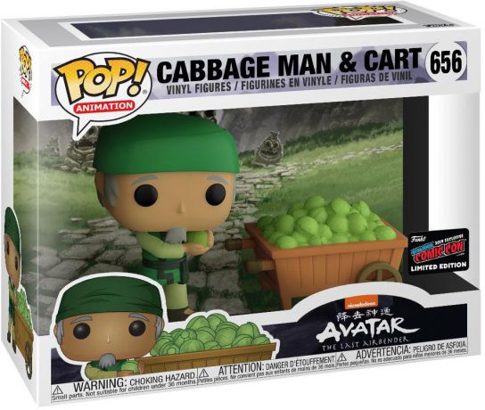 Figurine Funko Pop Avatar: le dernier maître de l'air #656 Cabbage Man & Cart - 2 pack