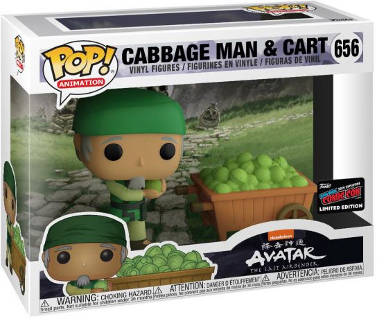 Figurine Funko Pop Avatar: le dernier maître de l'air #656 Cabbage Man & Cart - 2 pack