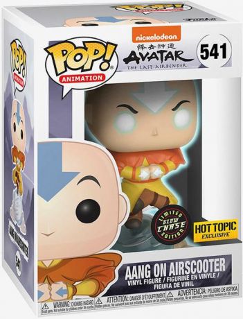 Figurine Funko Pop Avatar: le dernier maître de l'air #541 Aang sur Airscooter - Brillant dans le noir [Chase]