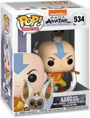 Figurine Funko Pop Avatar: le dernier maître de l'air #534 Aang avec Momo