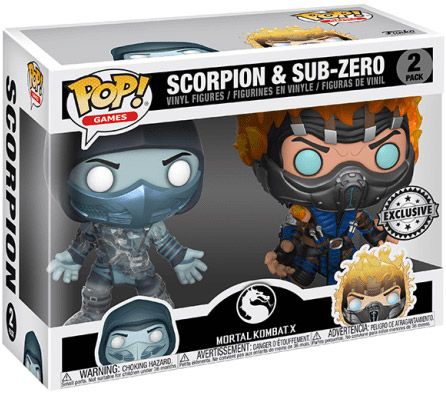 Figurine Funko Pop Mortal Kombat Scorpion & Sub-zero - 2 pack