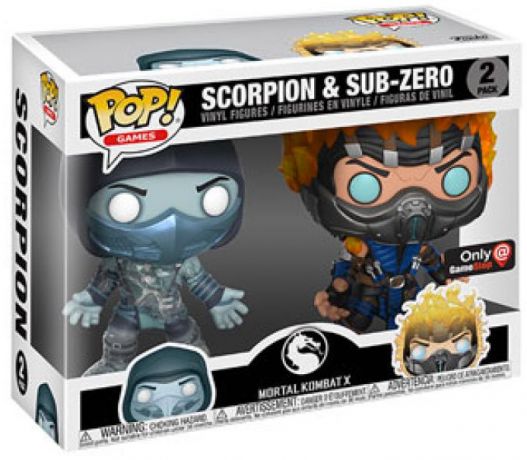 Figurine Funko Pop Mortal Kombat Scorpion & Sub-zero - 2 pack