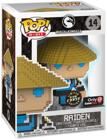 Figurine Funko Pop Mortal Kombat #14 Raiden - 8-Bit & Brillant dans le noir [Chase]