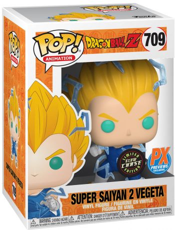 Figurine Funko Pop Dragon Ball Z #709 Super Saiyan 2 Vegeta - Brillant dans le noir [Chase]