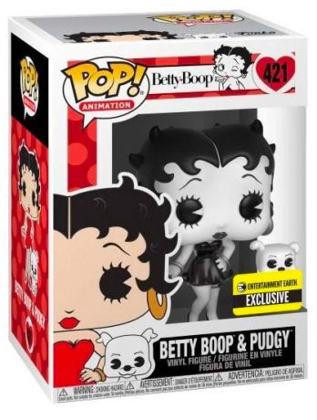 Figurine Funko Pop Betty Boop #421 Betty Boop & Pudgy - Noir et Blanc