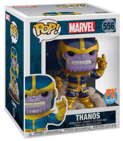 Figurine Funko Pop Marvel Comics #556 Thanos - Métallique & 15 cm