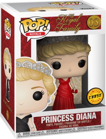 Figurine Funko Pop La Famille Royale #03 Princesse Diana en Robe Rouge [Chase]