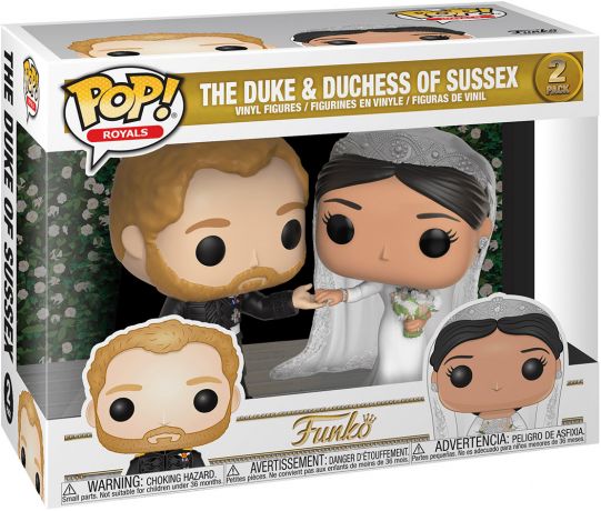 Figurine Funko Pop La Famille Royale Le Duc et Duchesse de Sussex - 2 pack