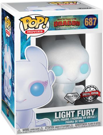 Figurine Funko Pop Dragons #687 Light Fury - Pailleté