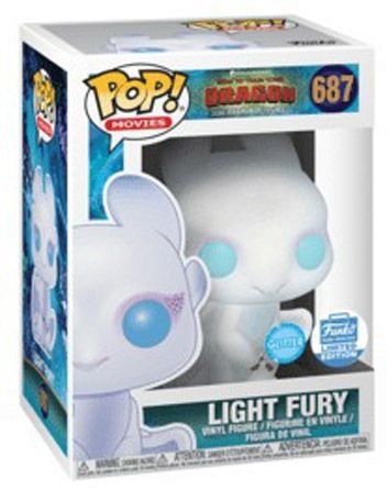 Figurine Funko Pop Dragons #687 Light Fury - Pailleté