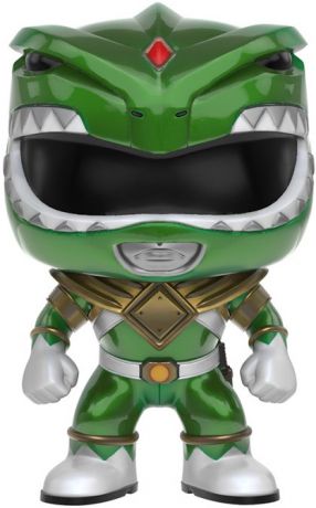 Figurine Funko Pop Power Rangers #360 Ranger Vert - Métallique