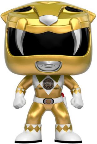 Figurine Funko Pop Power Rangers #362 Ranger Jaune - Métallique