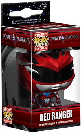 Figurine Funko Pop Power Rangers Ranger Rouge - Porte-clés