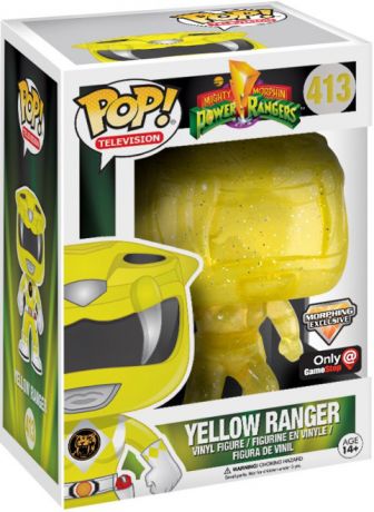 Figurine Funko Pop Power Rangers #413 Ranger Jaune - Translucide