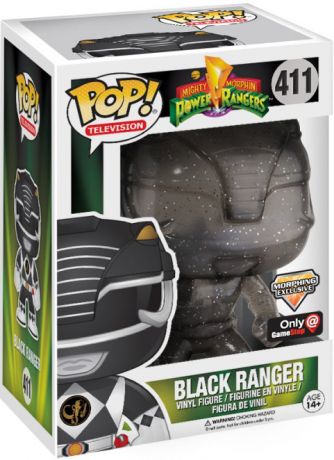 Figurine Funko Pop Power Rangers #411 Ranger Noir - Translucide
