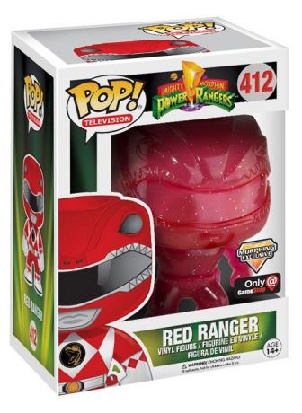 Figurine Funko Pop Power Rangers #412 Ranger Rouge - Translucide