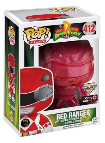 Figurine Pop Power Rangers 412 pas cher Ranger Rouge Translucide