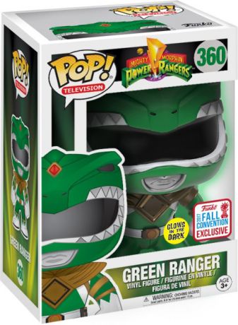 Figurine Funko Pop Power Rangers #360 Ranger Vert - Brillant dans le noir