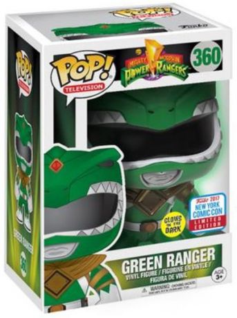 Figurine Funko Pop Power Rangers #360 Ranger Vert - Brillant dans le noir