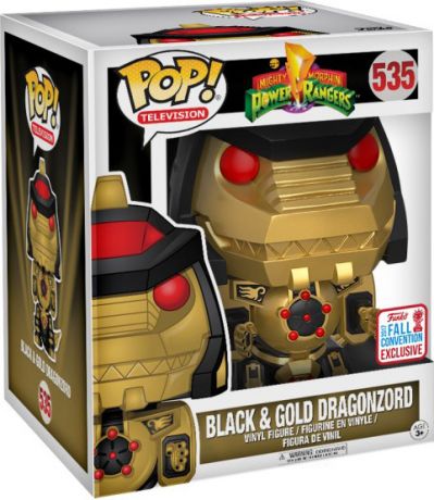 Figurine Funko Pop Power Rangers #535 Noir & Or Dragonzord - 15 cm