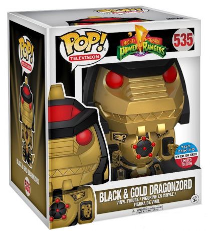 Figurine Funko Pop Power Rangers #535 Noir & Or Dragonzord - 15 cm