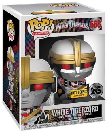 Figurine Funko Pop Power Rangers #668 Tigerzord Blanc - 15 cm