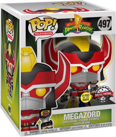 Figurine Funko Pop Power Rangers #497 Megazord - Brillant dans le noir & 15 cm