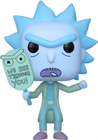 Figurine Funko Pop Rick et Morty #665 Hologram Rick Clone - Brillant dans le noir