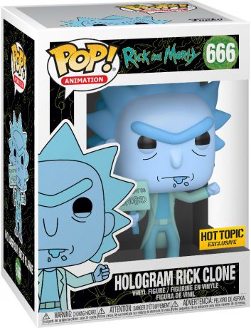 Figurine Funko Pop Rick et Morty #666 Hologram Rick Clone