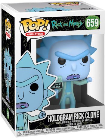 Figurine Funko Pop Rick et Morty #659 Hologram Rick Clone