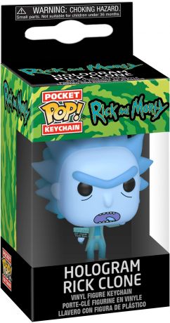 Figurine Funko Pop Rick et Morty Hologram Rick Clone - Porte-clés