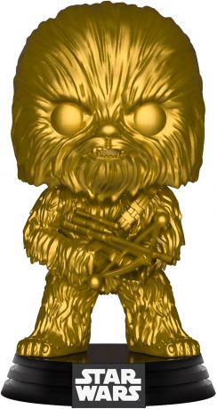 Figurine Funko Pop Star Wars Exclusivité Walmart #63 Chewbacca - Métallique Or