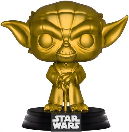 Figurine Funko Pop Star Wars Exclusivité Walmart #124 Yoda - Métallique Or