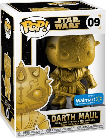 Figurine Funko Pop Star Wars Exclusivité Walmart #09 Darth Maul - Métallique Or