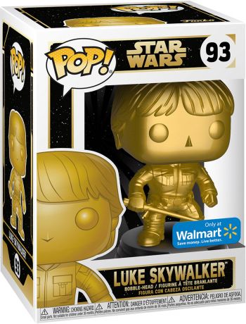 Figurine Funko Pop Star Wars Exclusivité Walmart #93 Luke Skywalker - Métallique Or