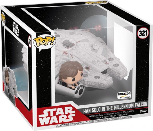 Figurine Funko Pop Star Wars 7 : Le Réveil de la Force #321 Han Solo dans le Faucon Millenium - 33 cm