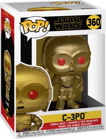 Figurine Funko Pop Star Wars 9 : L'Ascension de Skywalker #360 C-3PO - Métallique Or