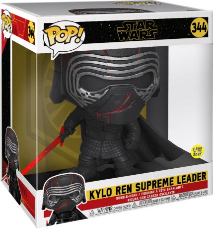 Figurine Funko Pop Star Wars 9 : L'Ascension de Skywalker #344 Kylo Ren Supreme Leader - Brillant dans le Noir & 25 cm