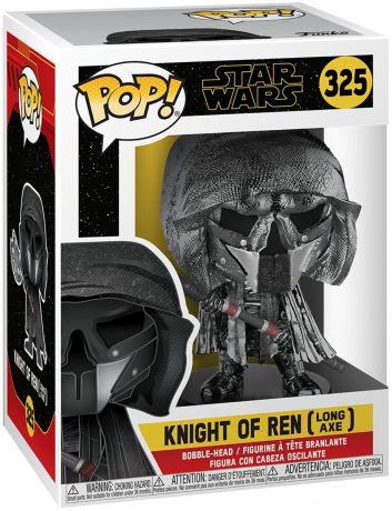 Figurine Funko Pop Star Wars 9 : L'Ascension de Skywalker #325 Chevalier de Ren (Axe) - Chromé Hématite 