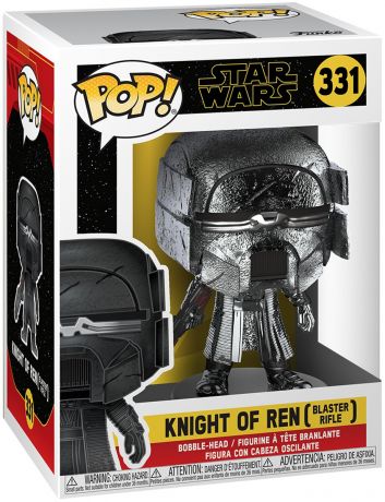 Figurine Funko Pop Star Wars 9 : L'Ascension de Skywalker #331 Chevalier de Ren (Blaster) - Chromé Hématite