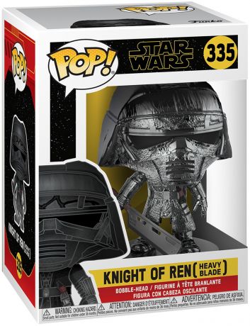 Figurine Funko Pop Star Wars 9 : L'Ascension de Skywalker #335 Chevalier de Ren (Blade) - Chromé Hématite