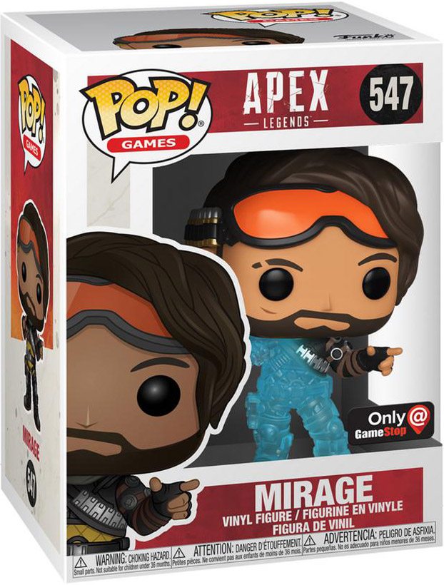 Figurine Pop Apex Legends #547 pas cher : Mirage - Translucide