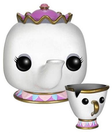 Figurine Pop! Disney La Belle et la Bête Mme Samovar et Zip sur notre  comparateur de prix