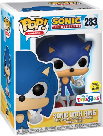Figurine Funko Pop Sonic le Hérisson #283 Sonic avec Anneau - Brillant dans le noir